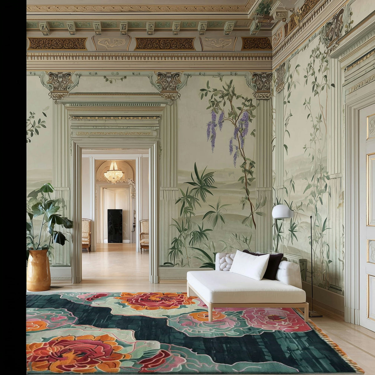 Floral Symphony Hand Tufted Wool Rug