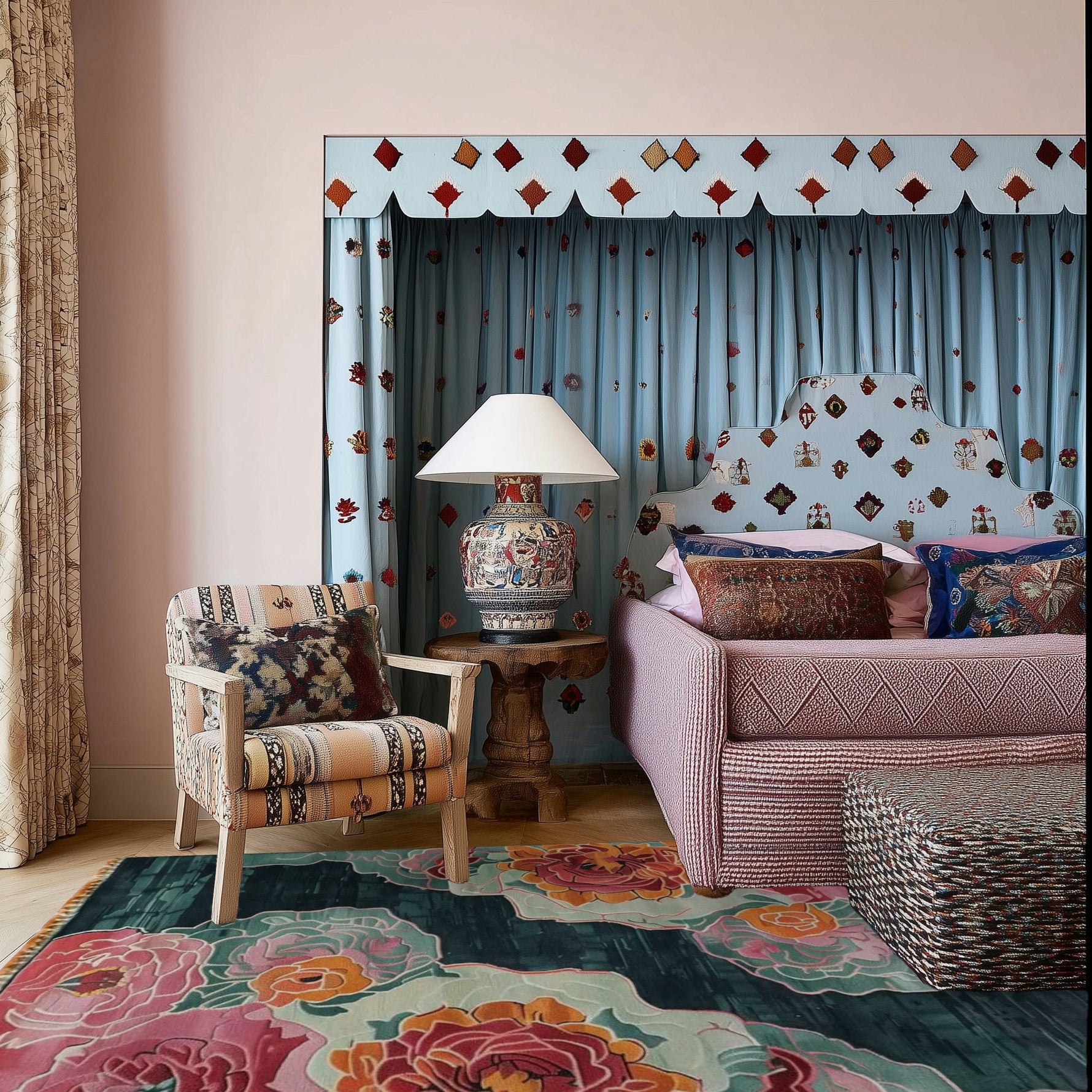 Floral Symphony Hand Tufted Wool Rug