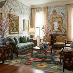 Flower Cascade Hand Knotted Area Rug