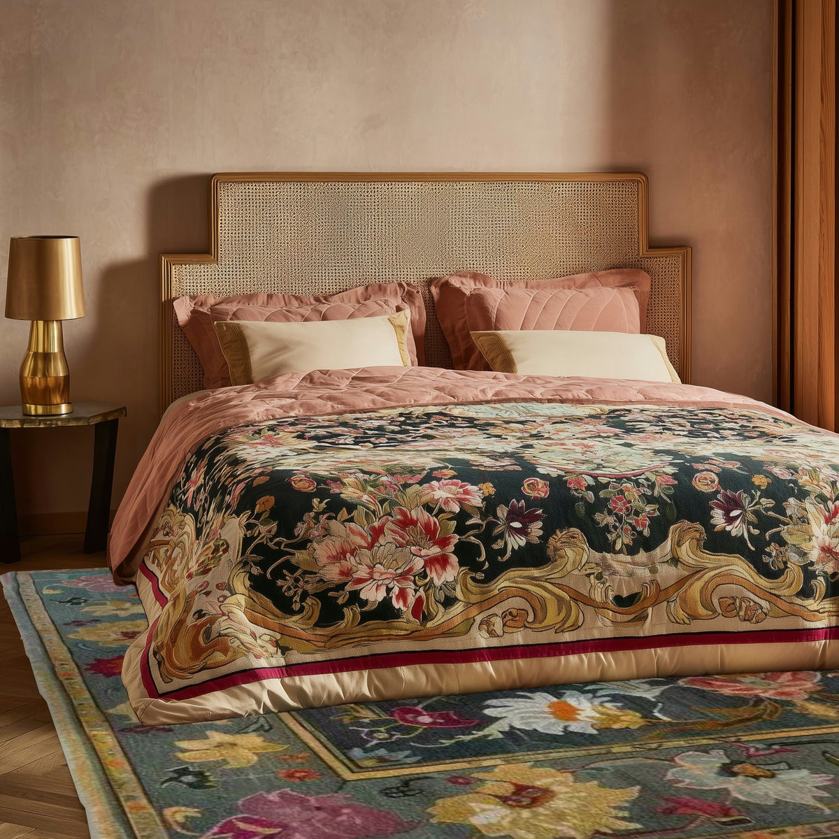 Flower Cascade Hand Knotted Area Rug