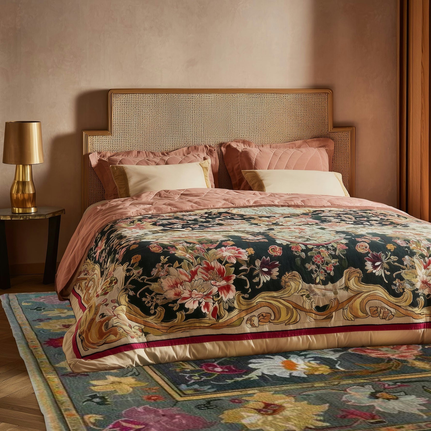 Flower Cascade Hand Knotted Area Rug