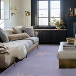 For the Love of Rabbits Hand Tufted Wool Rug - Purple