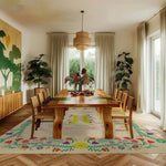 Four Monkeys in the Garden Hand Tufted Wool Rug - Sand