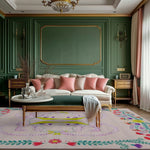 Four Evil Eyes Viscose Hand Tufted Wool Rug