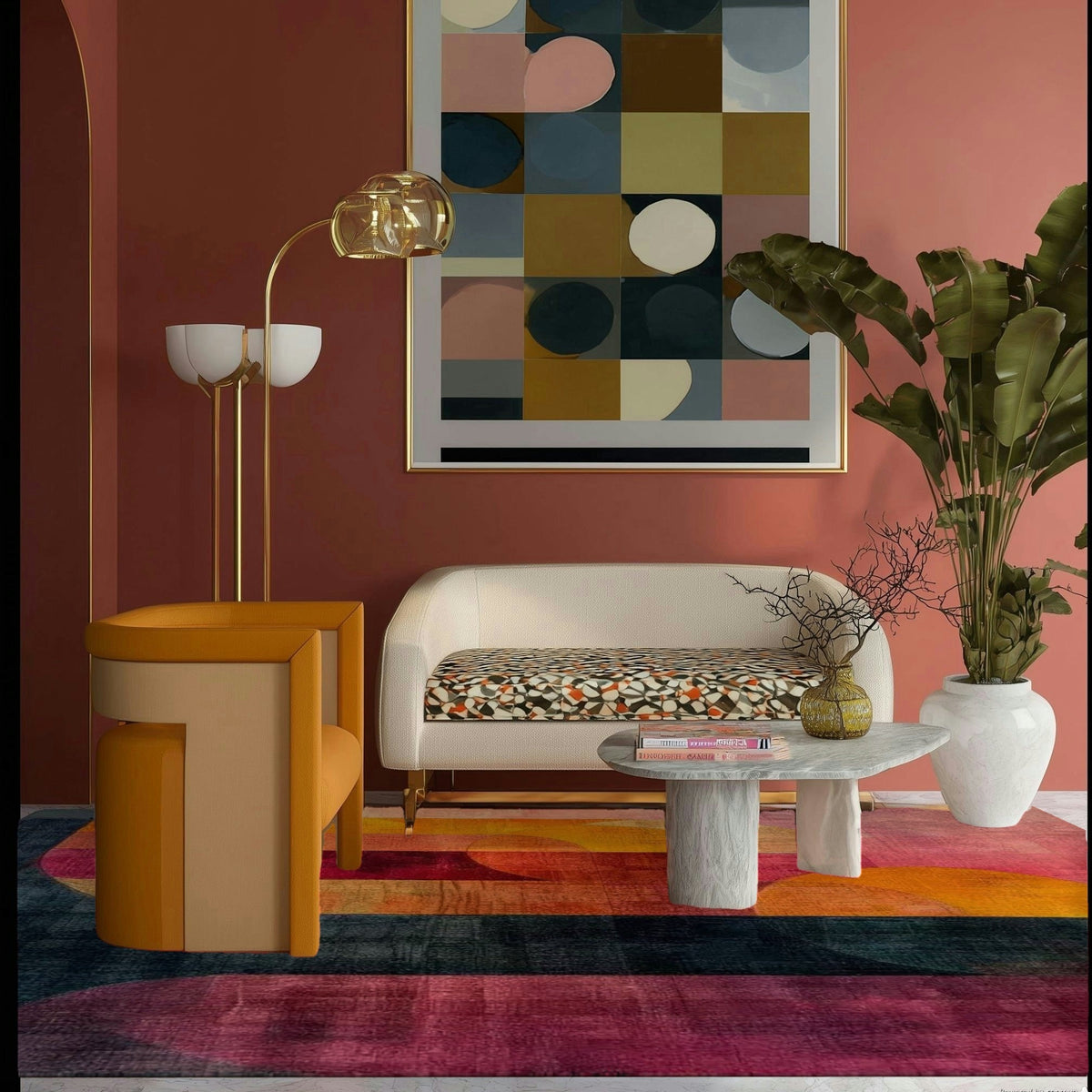 Patterned Pulse Hand Tufted Wool Rug