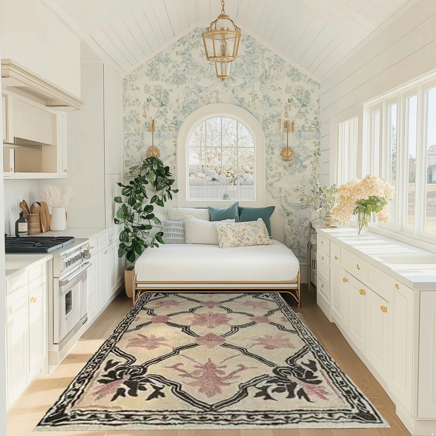 Petal Veil Mosaic Hand Tufted Rug