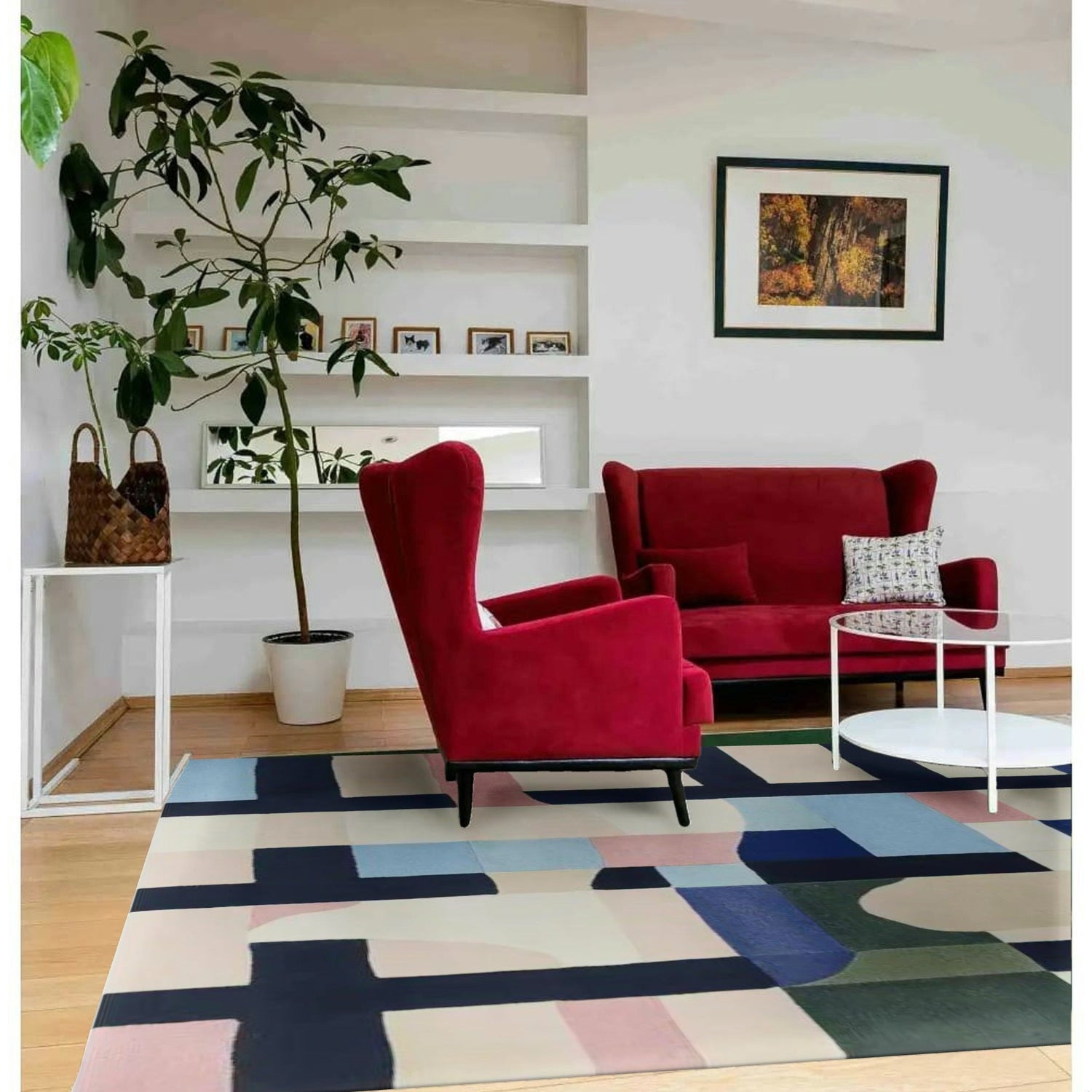 Spliced Spectrum Hand Tufted Rug