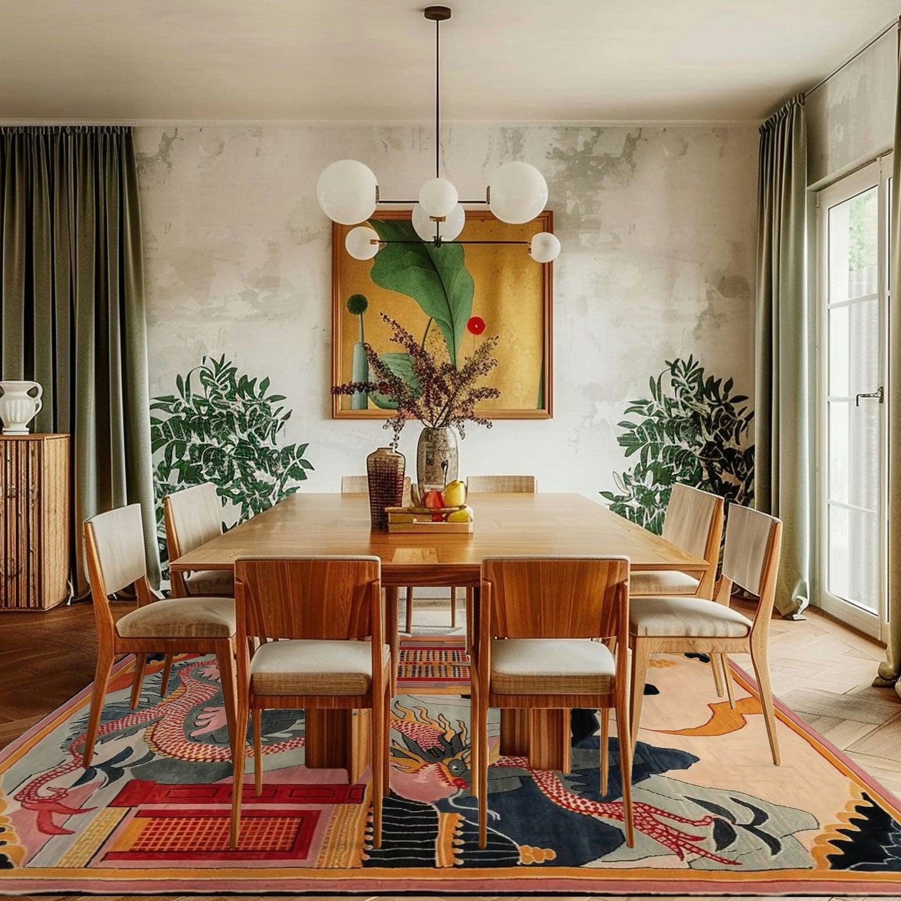 Twilight Dragon  Citadel Hand Tufted Wool Rug