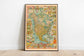 Historical Map of North America| Framed Wall Print