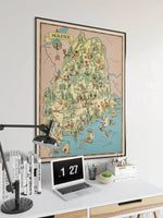 Maine Map Print| Art History