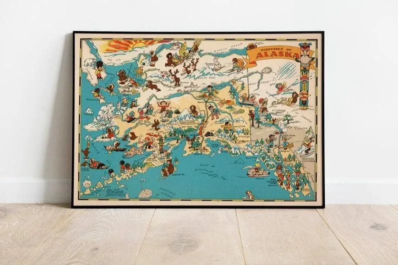 Alaska Map Print| Art History