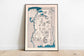 Manhattan Map Print| Art History Manhattan Map Print| Art History Vintage Mississippi Map Print| Mississippi Canvas Wall Art 