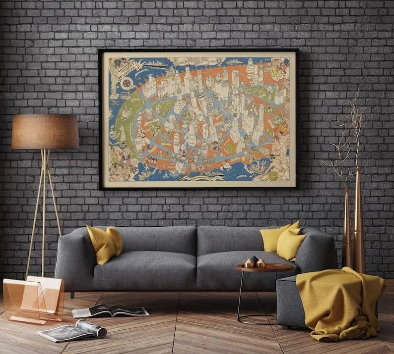 Manhattan Map Print| Art History