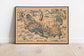 Manhattan Map Print| Art History Victoria Map Print| Art History 