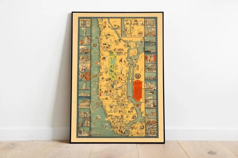 Manhattan Map Print| Art History