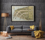 Manhattan Map Wall Print| New Amsterdam City Plan Map