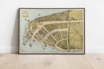 Manhattan Map Wall Print| New Amsterdam City Plan Map