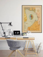 Manila Map Print Wall Art| Philippines Map Poster Wall Decor