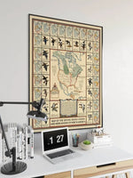 Map Of the Diving Ducks Eiders and Mergansers of North America 1937| Wall Art Print