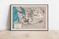 Map Print of The District of Columbia, Maryland and Delaware Wall Art Vintage Washington Map Print| Washington Canvas Wall Art 