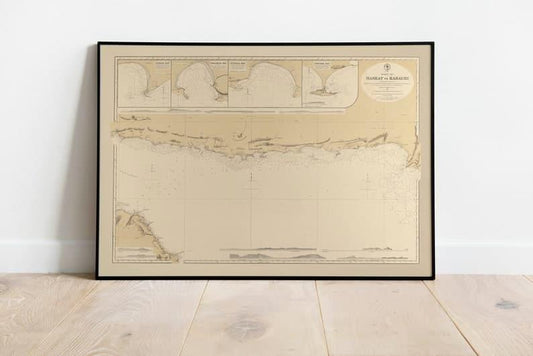 Map of Arabian Sea, Maskat to Karachi| Vintage Map Map of Arabian Sea, Maskat to Karachi| Vintage Map Map of Arabian Sea, Maskat to Karachi| Vintage Map 