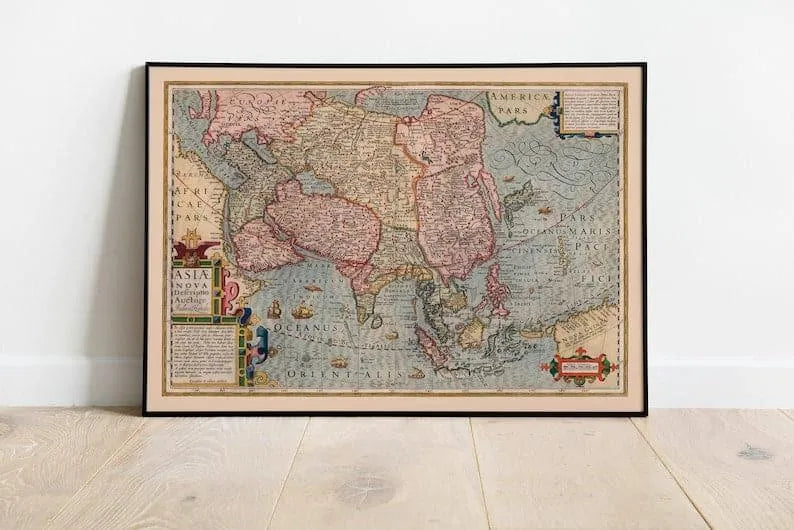 Map of Asia 1623| Gerardus Mercator Old Map Wall Decor