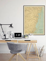 Map of Barnegat Bay| New Jersey Wall Art