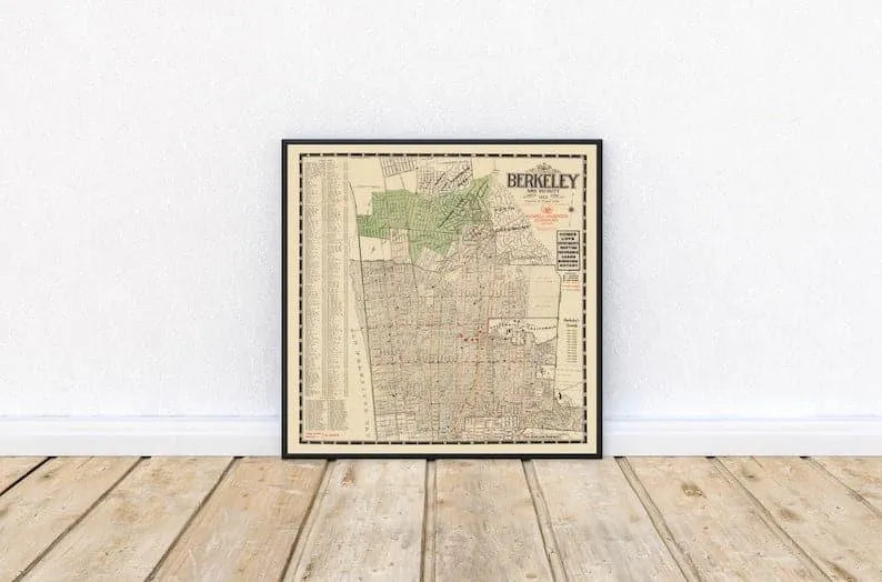 Map of Berkeley 1912| Poster Print