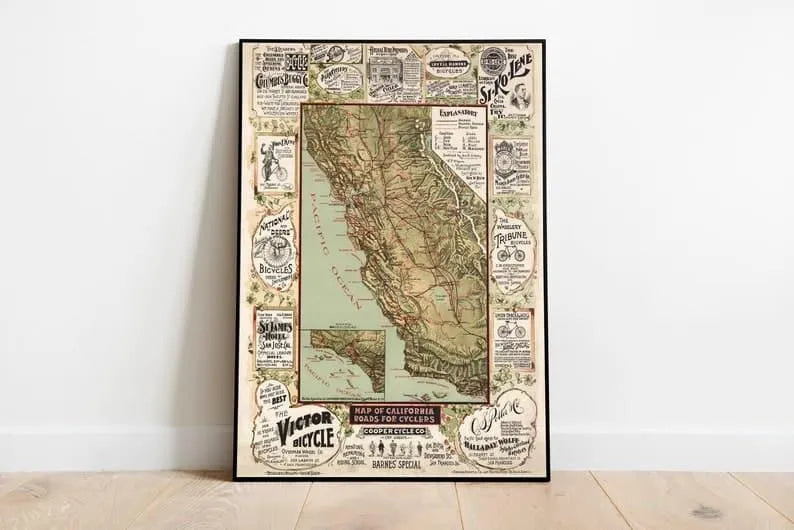 Map of California| Roads for Cyclers