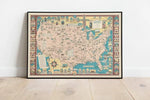 Map of Catholic America| Religious Print Wall Art