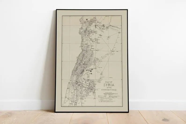 Map of Syria| Wall Art Print