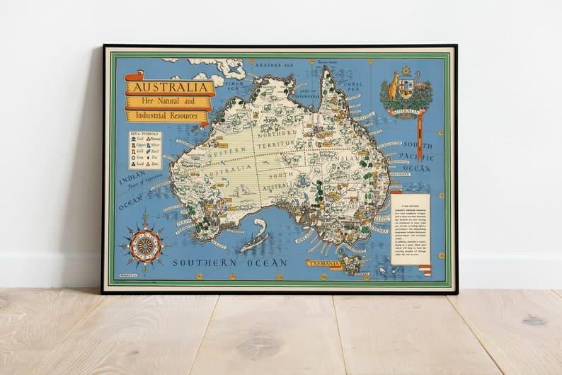Map of Crimea and Sevastopol 1927 Old Russia Map Print Map of Crimea and Sevastopol 1927 Old Russia Map Print Vintage Map Australia Wall Print 