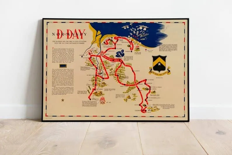 Map of D-day Normand World War ii Map