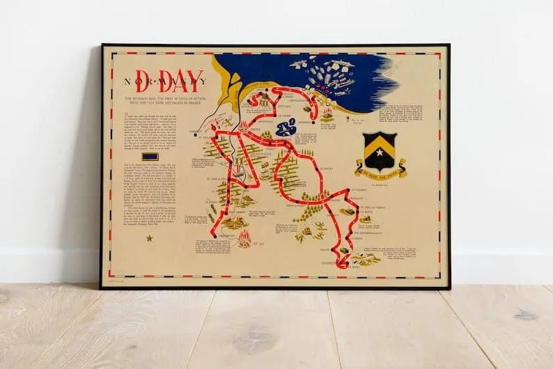 Map of D-day Normandy| World War ii Map