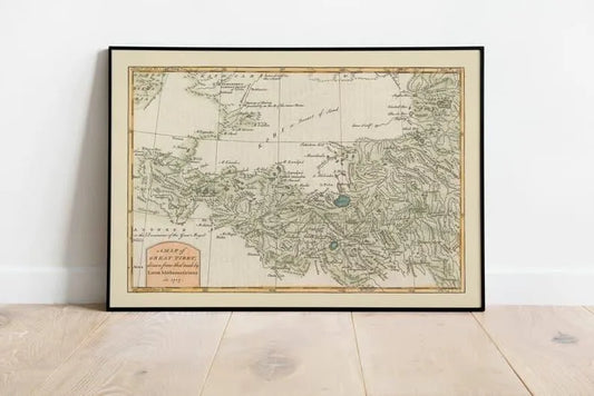 Map of Greater Tibet 1717| Old Map Wall Decor