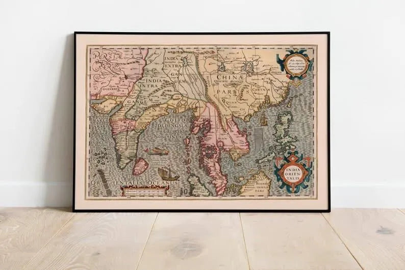 Map of India 1623| Gerardus Mercator| Old Map