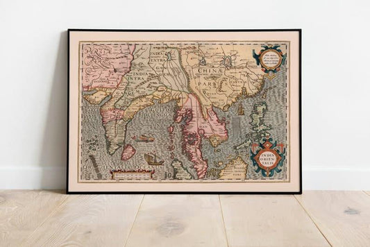 Map of India 1623| Gerardus Mercator| Old Map Map of India 1623| Gerardus Mercator| Old Map 