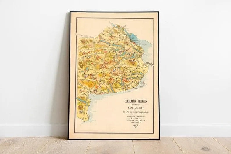 Buenos Aires Map Print| Art History