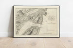 Nautical Chart of the Port of St John 1818| Old Map Wall Decor