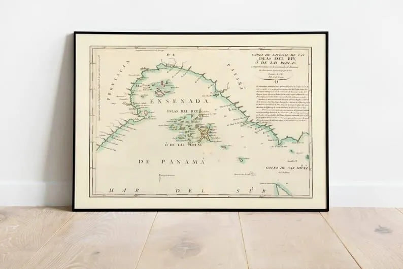 Map of Panama 1792| Old Map Wall Decor