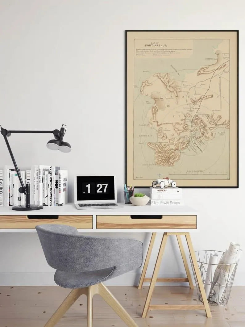 Map of Port Arthur 1904| China Maps| Wall Art Print