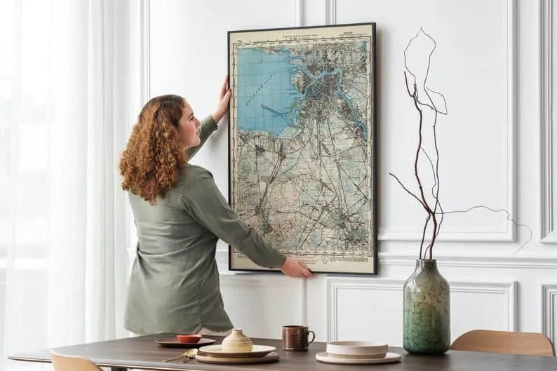 Map of St Petersburg 1941| Old Map Wall Decor