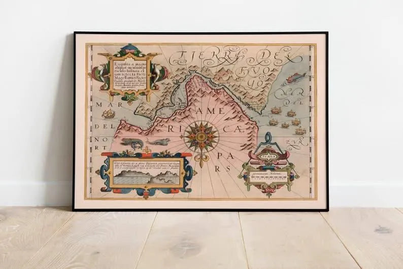 Map of Strait of Magellan 1623| Gerardus Mercator