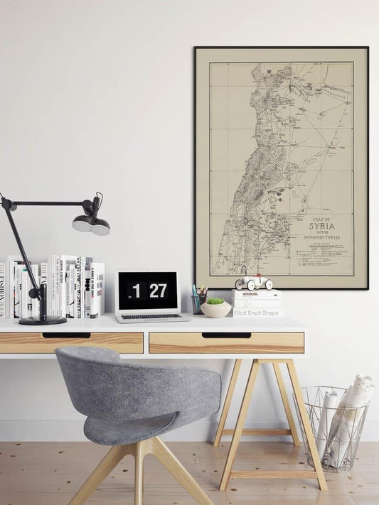 Map of Syria| Wall Art Print Map of Syria| Wall Art Print Map of Syria| Wall Art Print 
