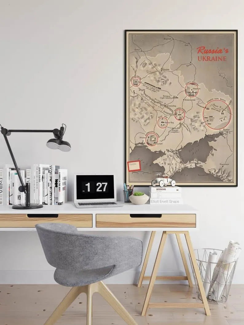 Map of Ukraine 1943| Poster Print