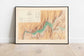 Map of Yosemite Valley| Old Map Wall Decor 