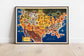 Color Pictorial Map of the United States| United States Map Print