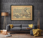 Massachusetts Map Print| Art History