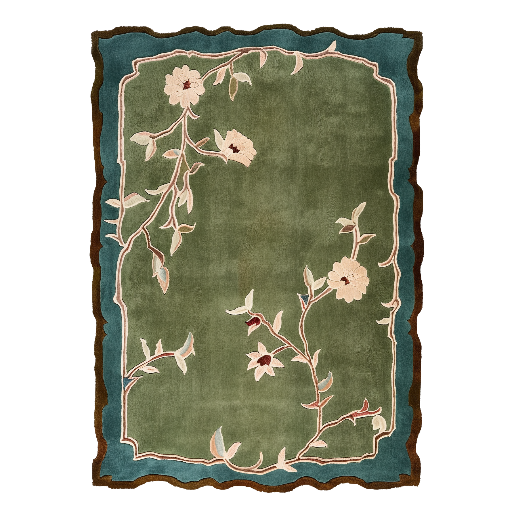 Meandering Petals Hand Tufted Wool Rug