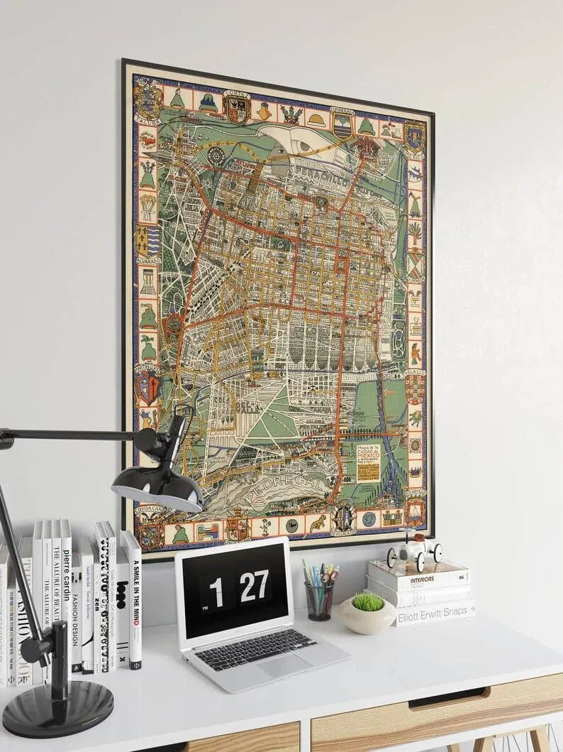 Mexico City Map Print| Art History